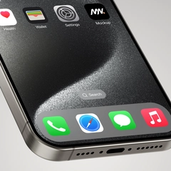 Closeup iPhone 15 Pro Max Mockup
