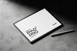 Apple iPad Pro Mockup With Pencil