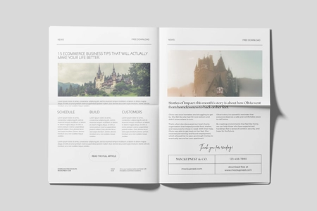 Newspaper Mockup On White Background