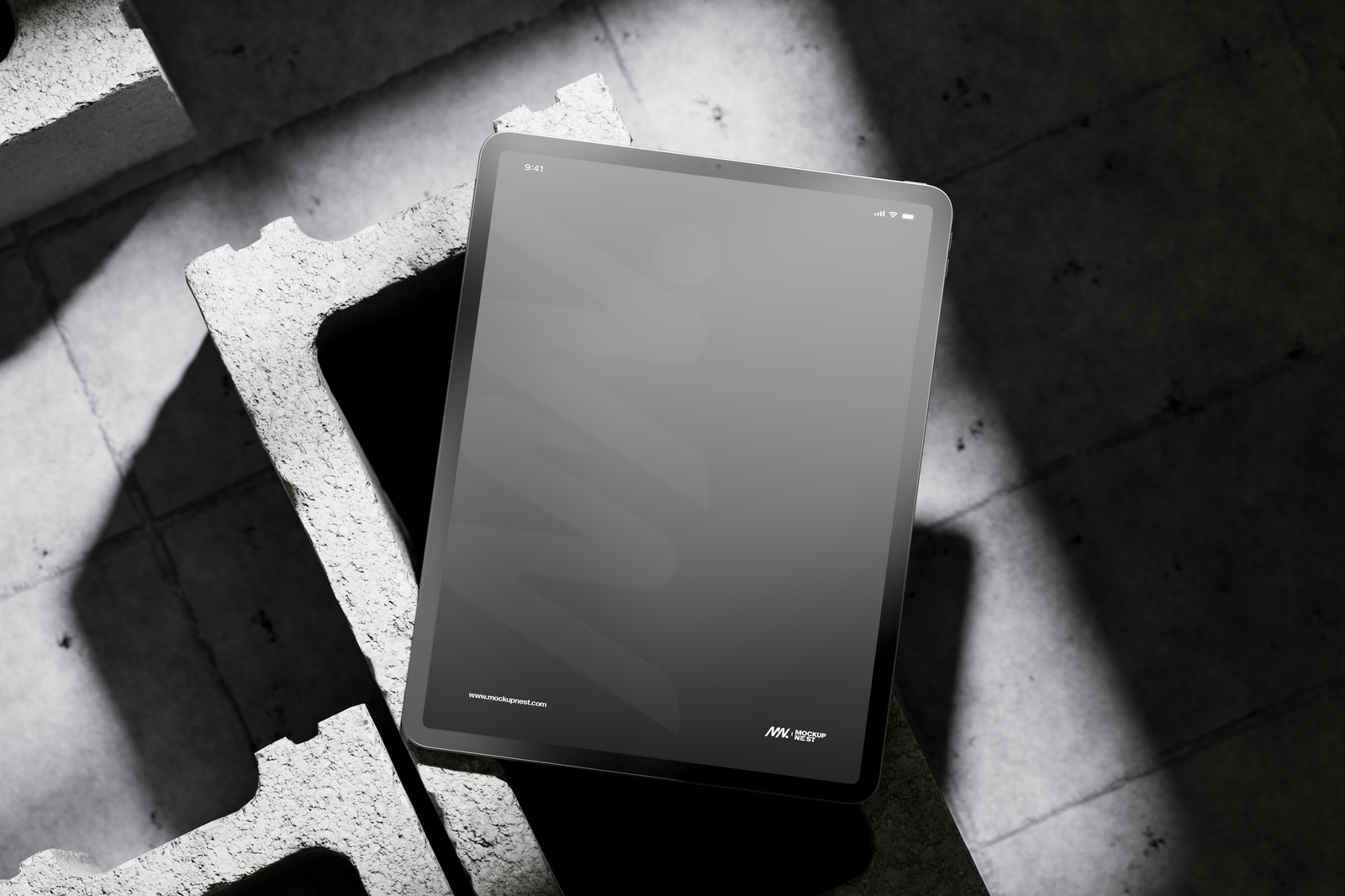 IPad Pro On Brick Mockup Mockupnest ipad-pro-on-brick-mockup-mockupnest