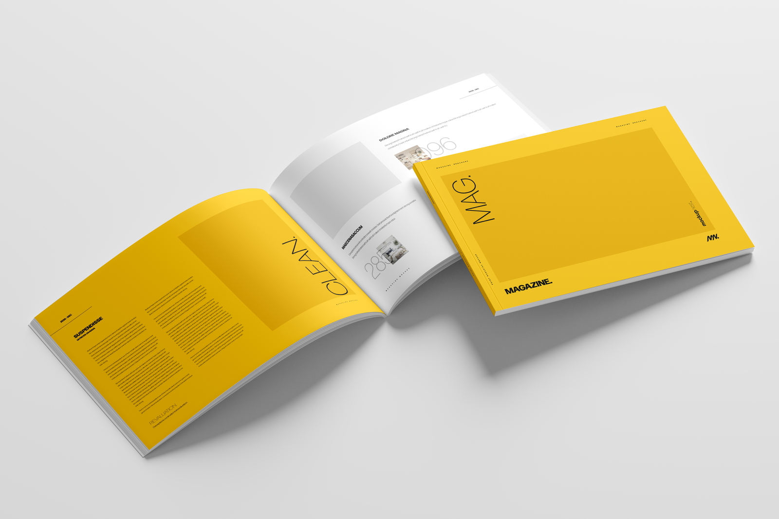 A4 Landscape Magazine Mockup | Mockupnest