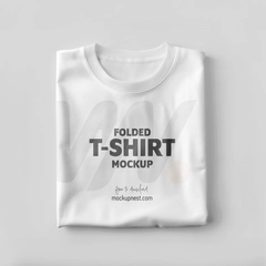 Folded Free T-Shirt Mockup