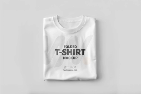 Folded Free T-Shirt Mockup
