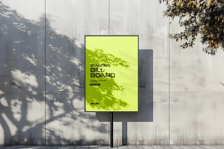 Street Stand Billboard Mockup