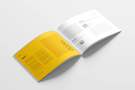 Open US Letter Landscape Magazine Mockup