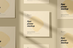 Free Square Flyer Mockup