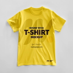 Round Neck T-Shirt Mockup On Floor