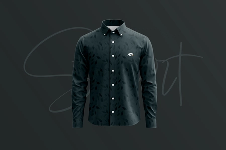 Long Sleeve Formal Dress Shirt Mockup