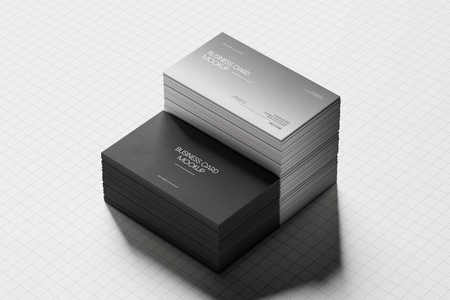 Stacked Business Card Mockup
