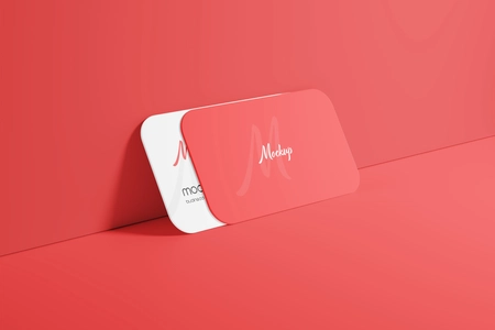 Free Round Corner Business Card Mockup