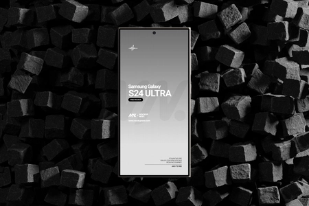 Free Galaxy S24 Ultra Mockup On Cube Stones