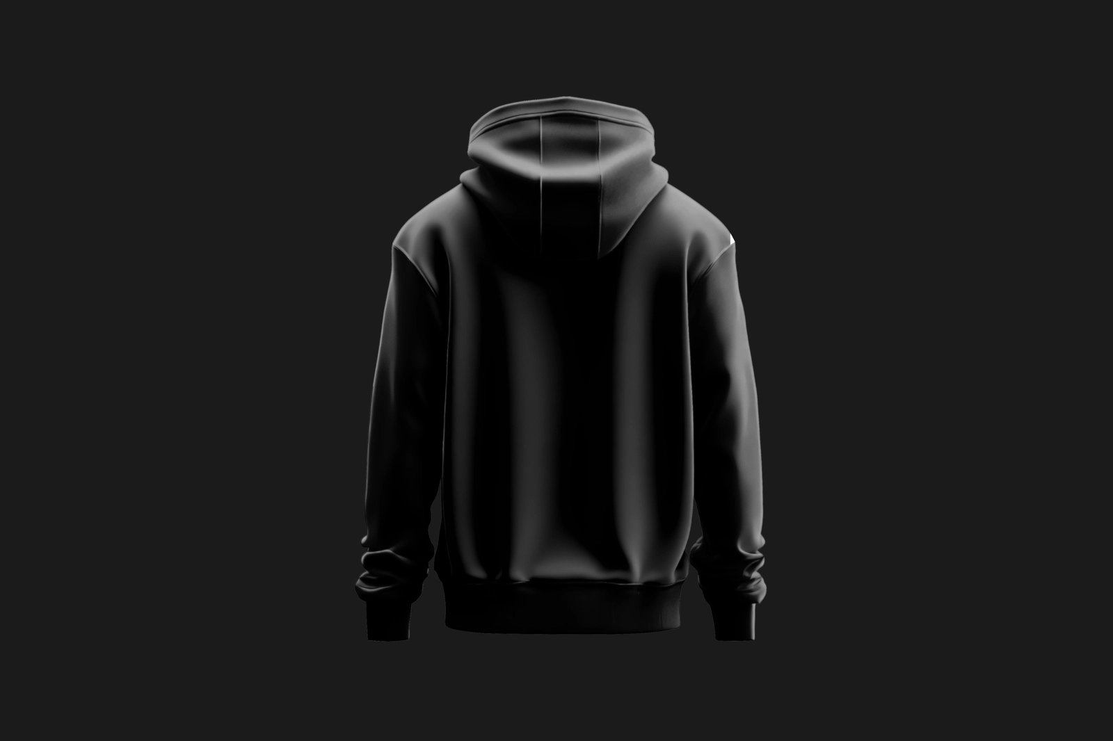 Free Black Hoodie Mockup Back Side