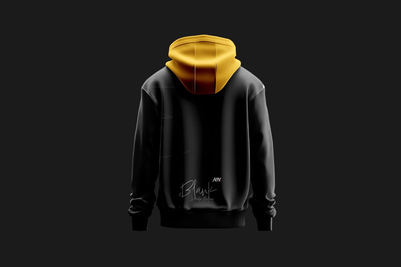 Free Black Hoodie Mockup Back Side