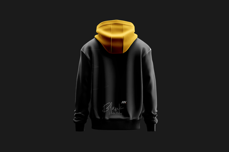 Free Black Hoodie Mockup Back Side