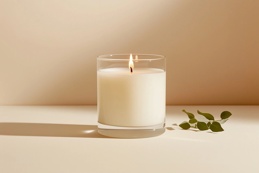 Free Glass Candle Mockup