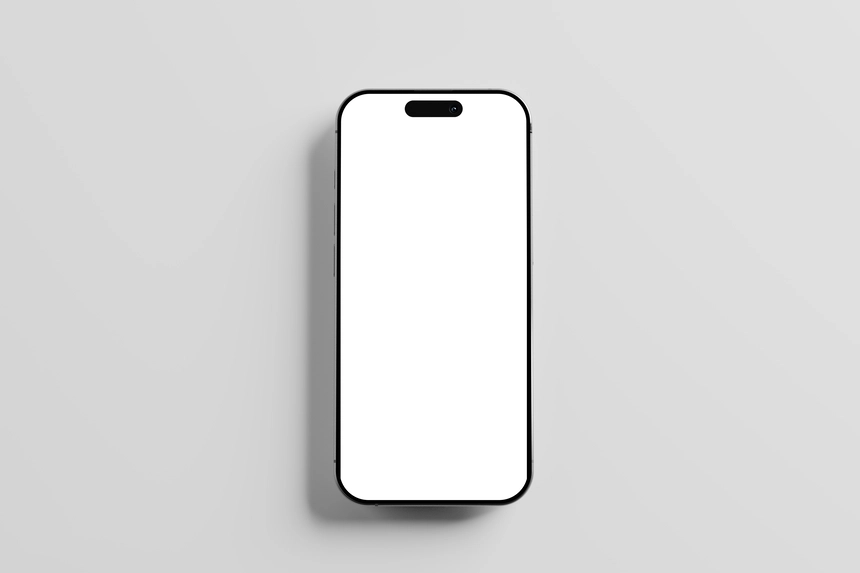 Free iPhone 16 Pro Mockup From Top View