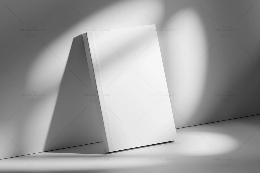 Portrait Book Cover Mockup In Soft Light