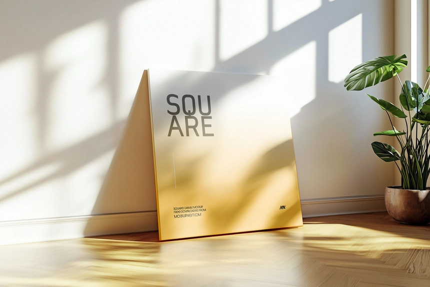 Free Square Canvas Mockup