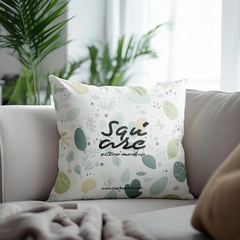 Free Square Pillow Mockup On Couch