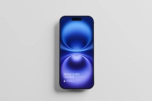 Free iPhone 16 Pro Mockup From Top View