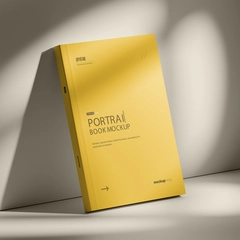 Portrait Book Cover Mockup In Soft Light