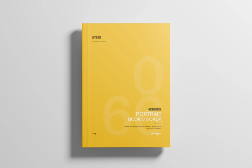 Free Softcover Book Cover Mockup From Top