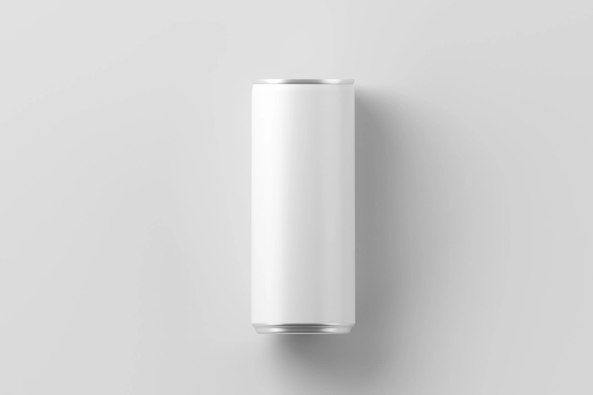 Free 250ml Soda Can Mockup From Top View