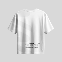 Floating Oversized T-Shirt Mockup From Back Side