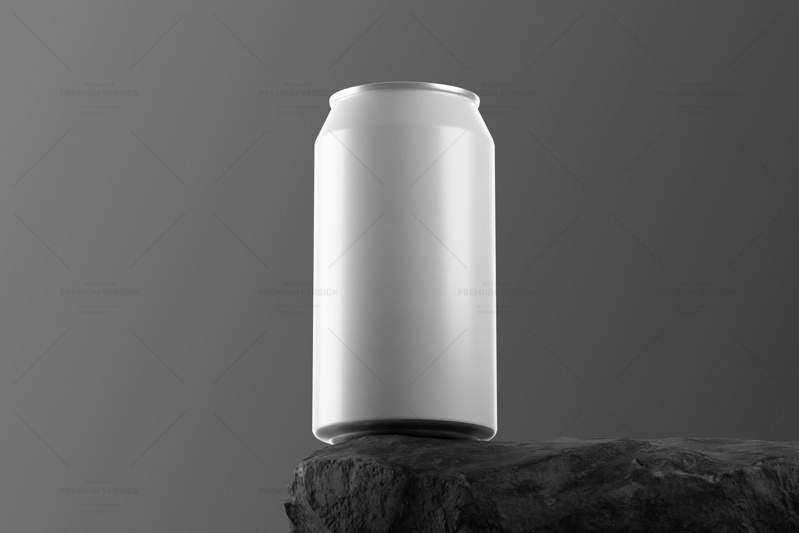 Black 330ml Soda / Beer Can Mockup
