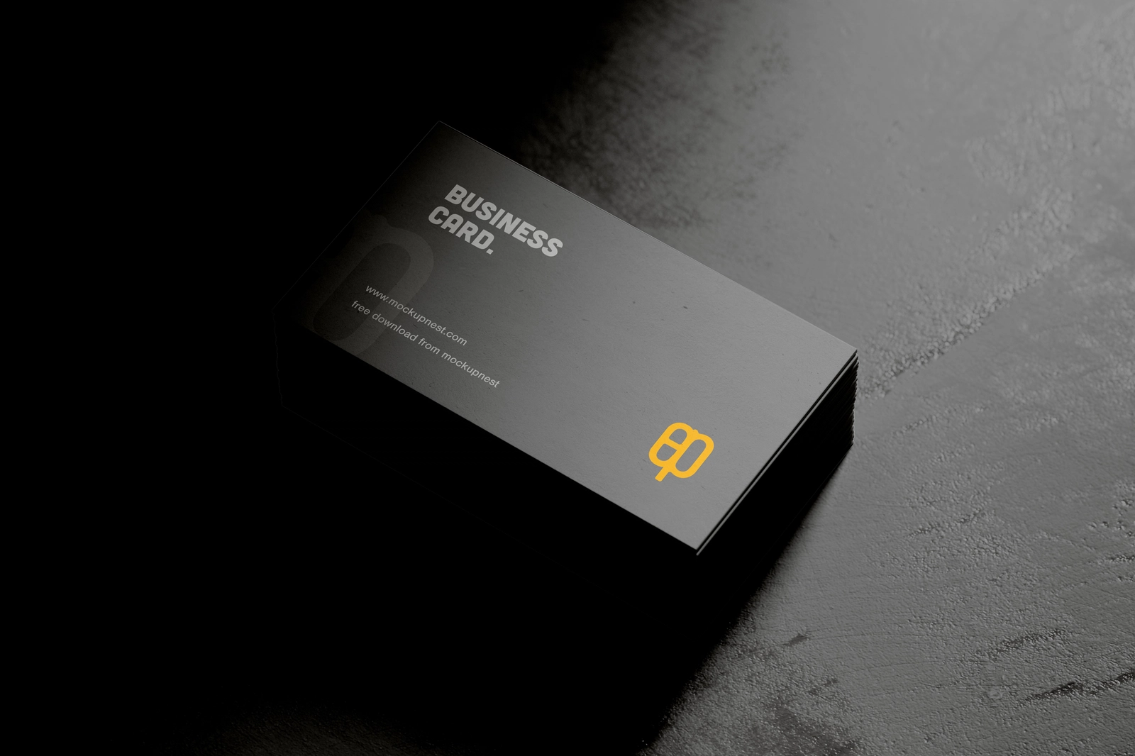 Black Business Card Mockup