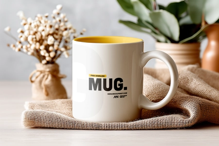 Free Ceramic Mug Mockup