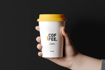 Free Paper Coffee Cup Mockup Holding By Hand