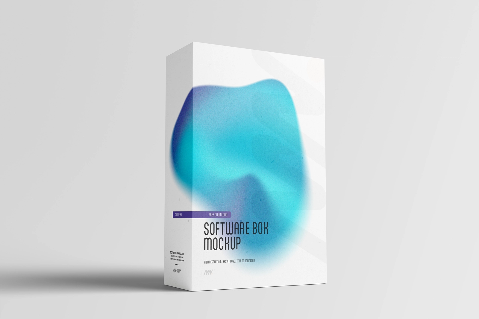 Free Thick Software Box Mockup