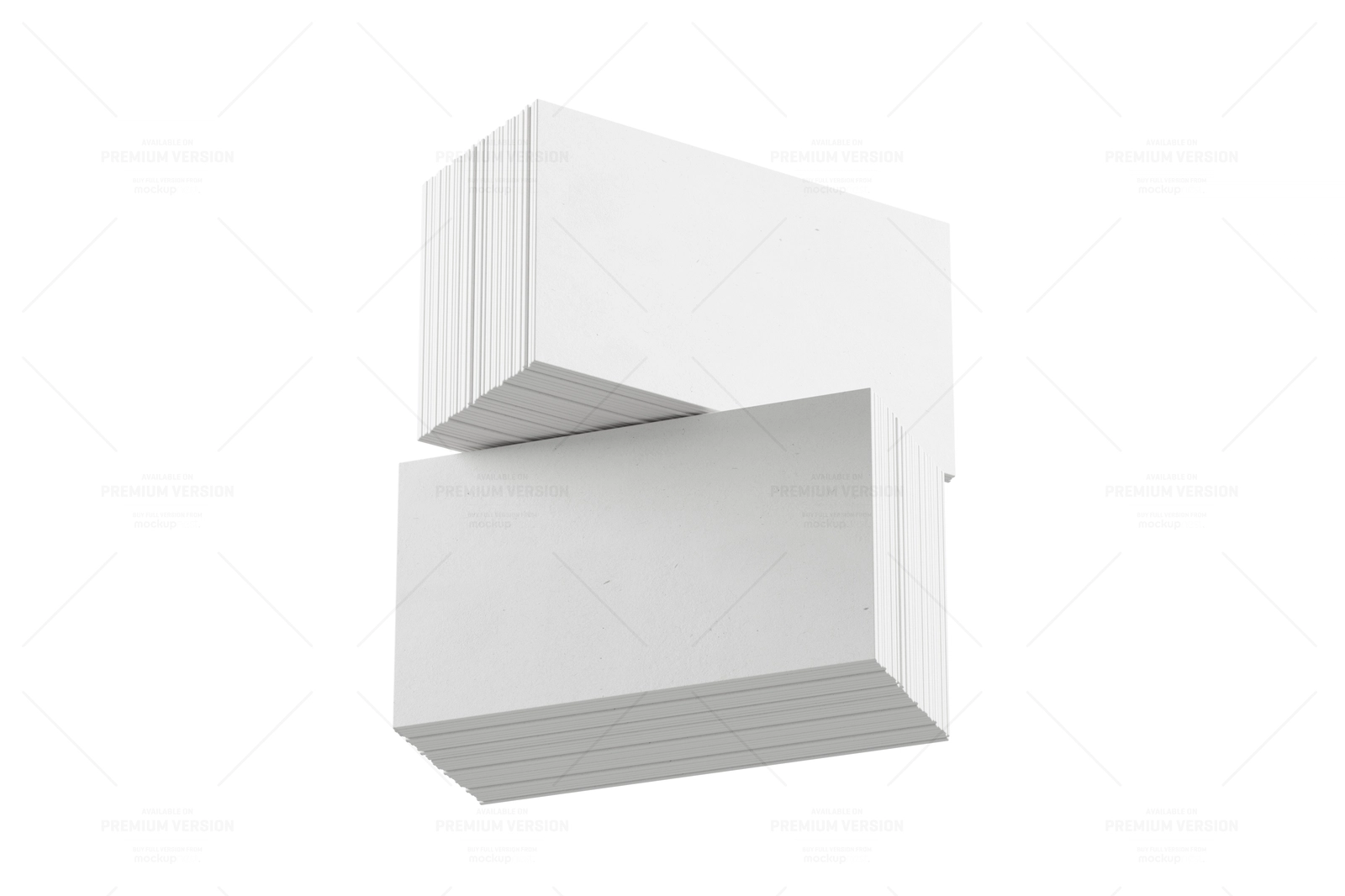 Floating Stacked Business Card Mockup