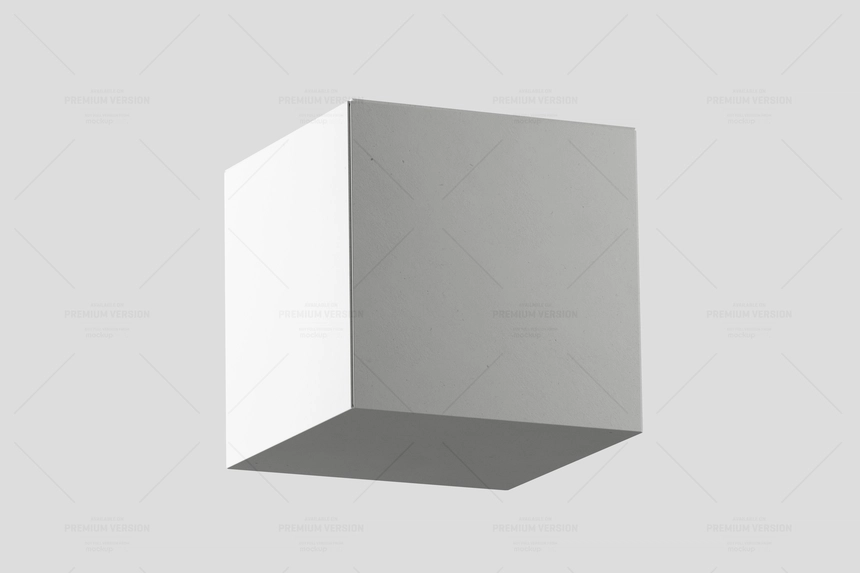 Floating Square Box Mockup