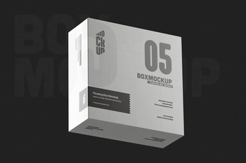 Floating Paper Box Mockup