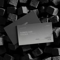 Free Business Card On Stone Cube Mockup
