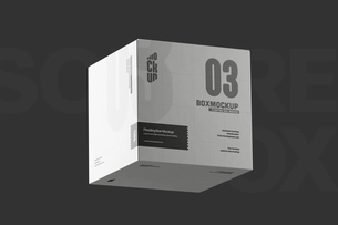 Floating Square Box Mockup