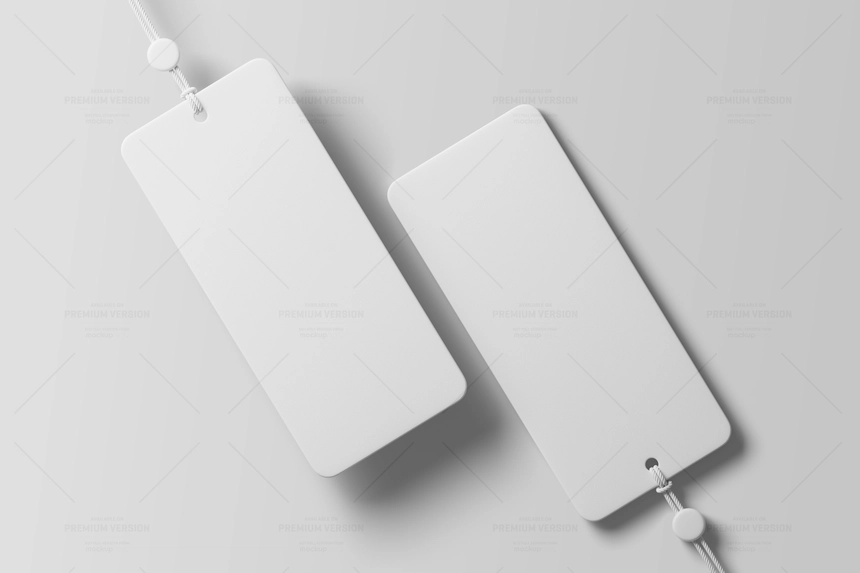 Two Label Tag Mockup From Top