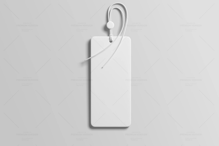 Label Tag Mockup From Top View