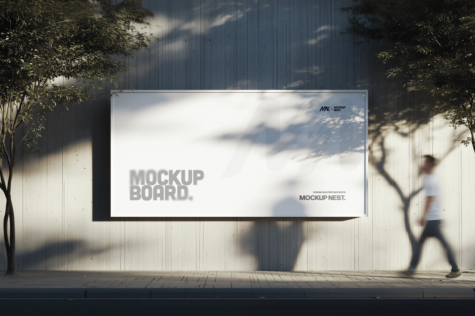 Free Street Billboard Mockup