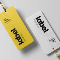 Two Label Tag Mockup From Top