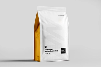 Free Coffee Bag Packaging Mockup PSD