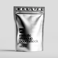 Metallic Standup Pouch Mockup