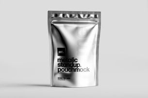 Metallic Standup Pouch Mockup