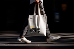Tote Bag Mockup In Hand