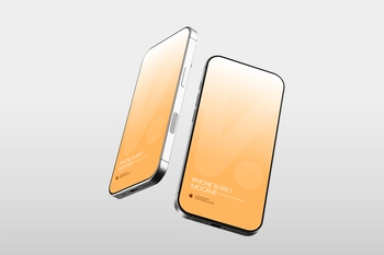 Two Floating iPhone 16 Pro Mockup