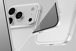 Free iPhone 17 Pro PSD Mockup Silver Color