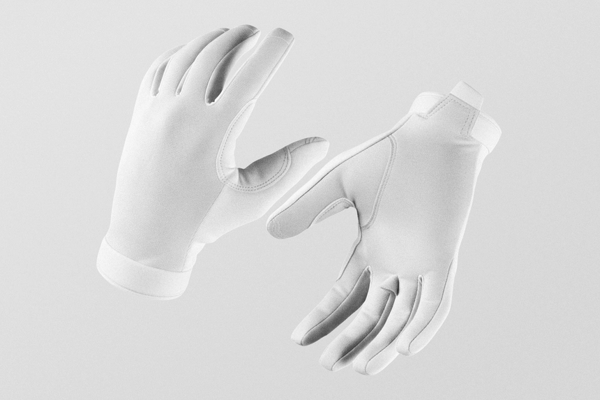 Floating Hand Gloves Mockup PSD