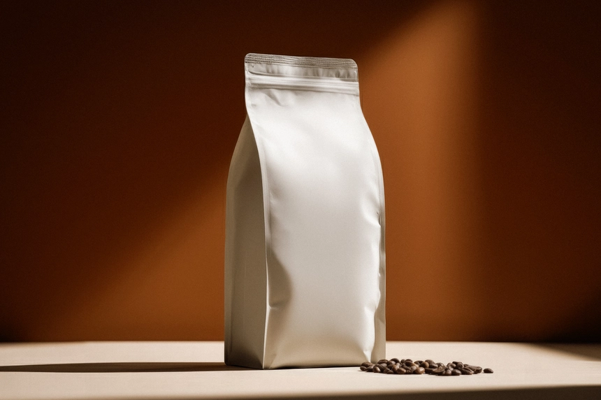 Free Paper Coffee Bag Packaging Mockup